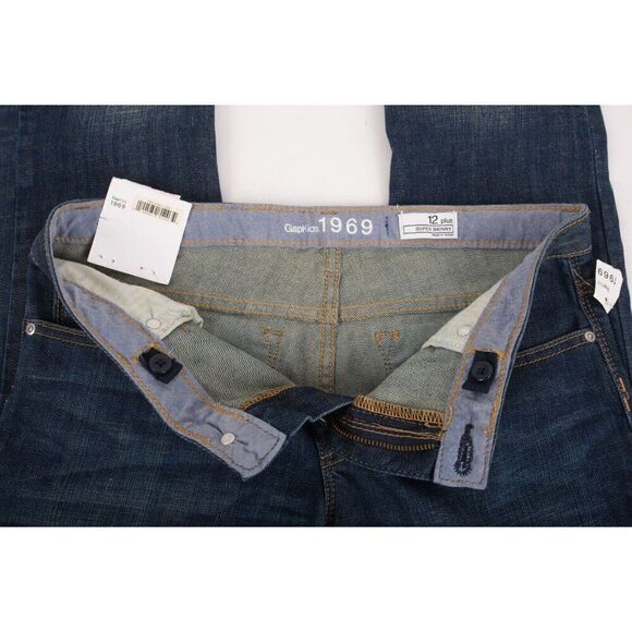 Gap Kids 1969 Girls Jeans Size 12 Plus Blue Super Skinny Stretch NWT - Picture 5 of 6